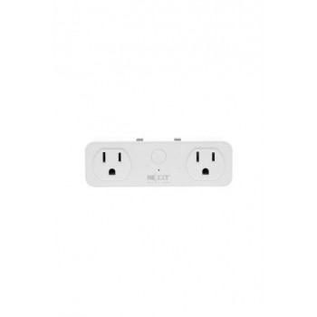 15 Amp Outdoor Alexa/Google Assistant Compatible Plug -in Smart Wi-Fi Dual Outlet Wall Plug, No Hub Required (3-pack)