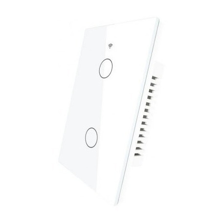 Interruptor Inteligente Blanco 2 Botones – Sin Cable Neutro