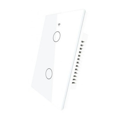 Interruptor Inteligente 2 canales Sin Neutro Tuya Smart - Blanco